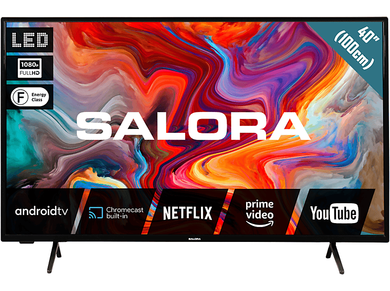SALORA SMART40TV — TV LED 40", Zwart, Full-HD, Smart TV, DVB-T2 (H.265)