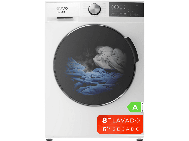 EVVO — Lavadora secadora, 13 programas, Blanco, Nova 8/6 EVVO, 1350 rpm