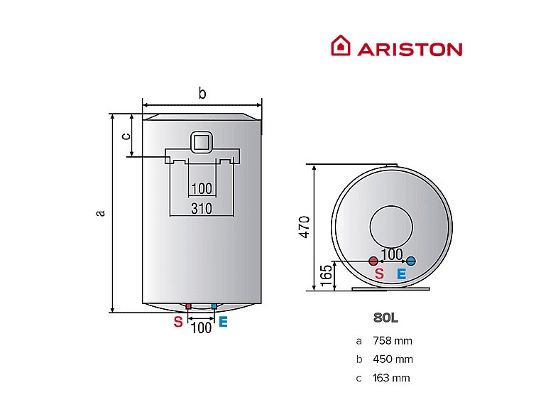 ARISTON — Termo Eléctrico, Blanco, LYDOS WIFI 80 V 1.5K EU + INSTAFIX ARISTON, 80 l, vista 5