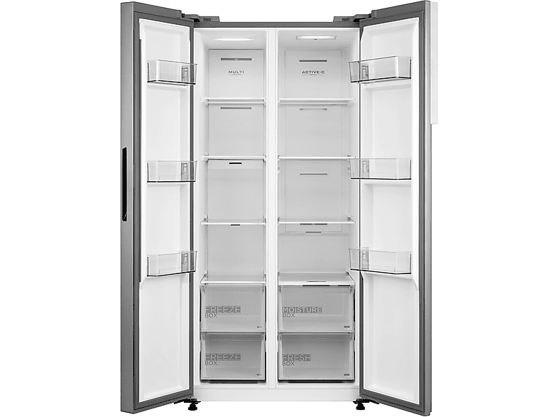 MIDEA MDRS619FIE46 — Frigorífico americano, Altura 1775 mm, Gris, No Frost, Dinámico (con ventilador), vista 2