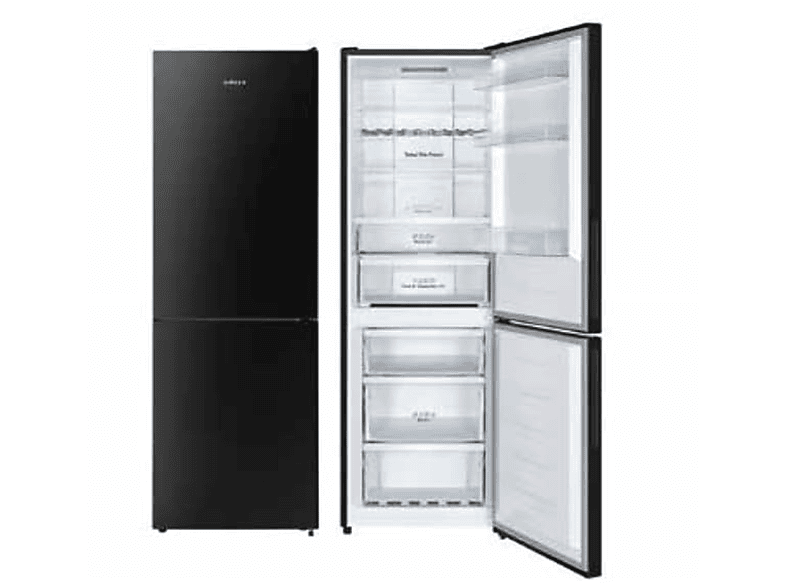 EDESA EFC-1822 NF GBK — Frigorífico Combi, Altura 1860 mm, Negro, No Frost, 304 Litros