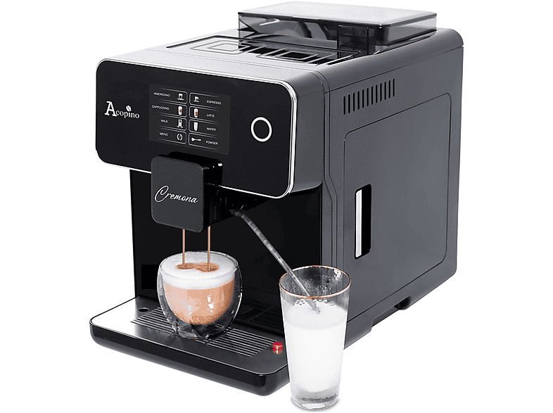 ACOPINO Cremona — Cafetera superautomática, 1500 W, 19 bar, 2 tazas, schwarz, vista 3