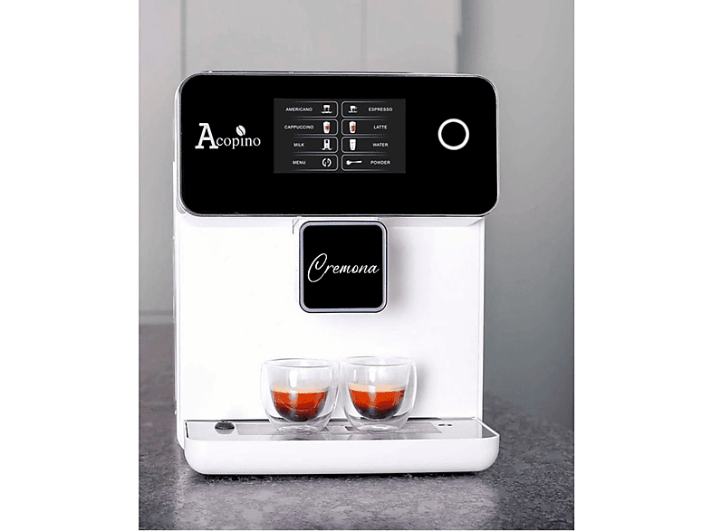 ACOPINO Cremona — Cafetera superautomática, 1500 W, 19 bar, 12 tazas, weiss, vista 3