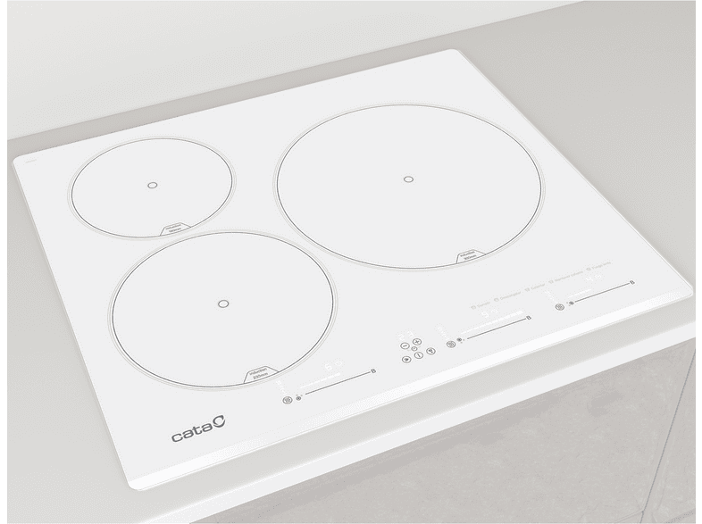 CATA INSB 6003 E2 WH — Placa de inducción, 59 cm, Blanco, 3 zonas, vista 9