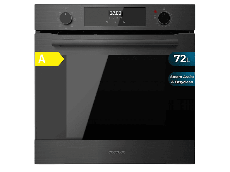 CECOTEC Bolero Hexa M226000 Matt A — Horno multifunción, 57,9 cm, Negro, Montaje en Pared, 72 l