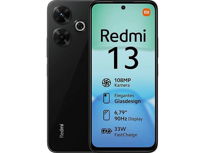 XIAOMI REDMI 13 6.79P/4G/8N/6+128GB/B — Smartphone, Negro, 6 GB RAM, 5030 mAh, Móvil Android