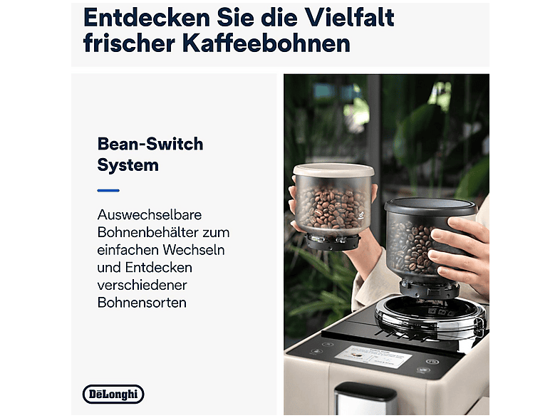 DELONGHI EXAM440.55.BG MILK- RIVELIA BEIGE — Cafetera superautomática, 1450 W, 19 bar, 0,7 l, 2 tazas, vista 8