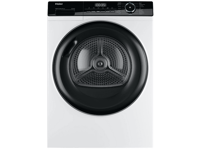HAIER I-Pro Series 3 HD90-A2939 — Secadora bomba de calor, Eléctrico, 9 kg, 15 programas, Blanco