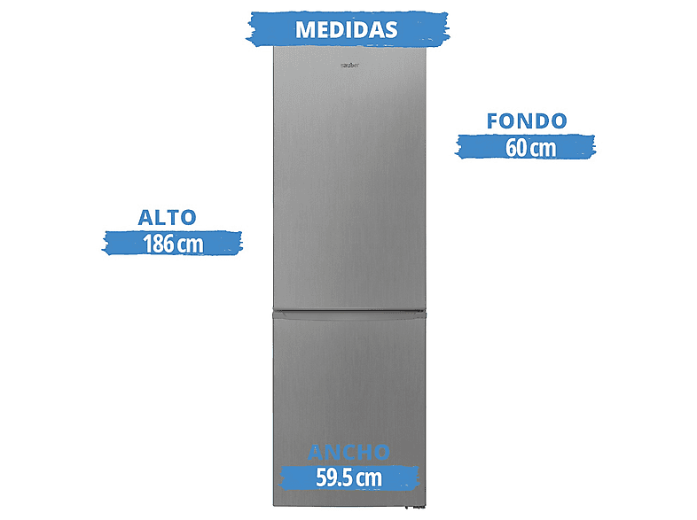 SAUBER SERIE 3-185XV — Figorífico combi, Altura 186 cm, No Frost, NO FROST, Capacidad 294 l, vista 6