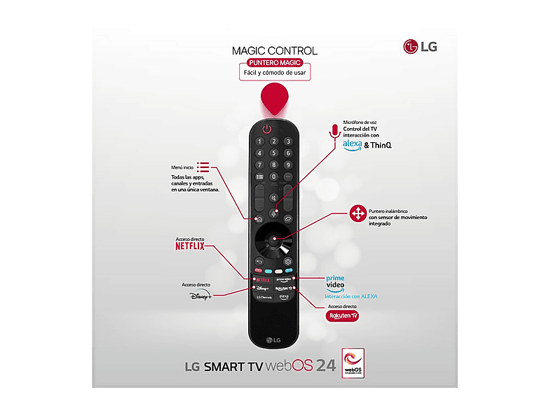 LG OLED55C46LA.AEU — TV OLED 55", Negro, UHD 4K, Α9 Gen7 Procesador AI 4K, Smart TV, vista 7