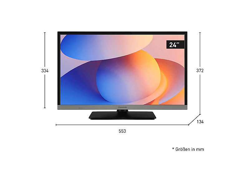 PANASONIC TB-24S40AEZ — TV LED 24", Negro, HD, 1, Smart TV, vista 4