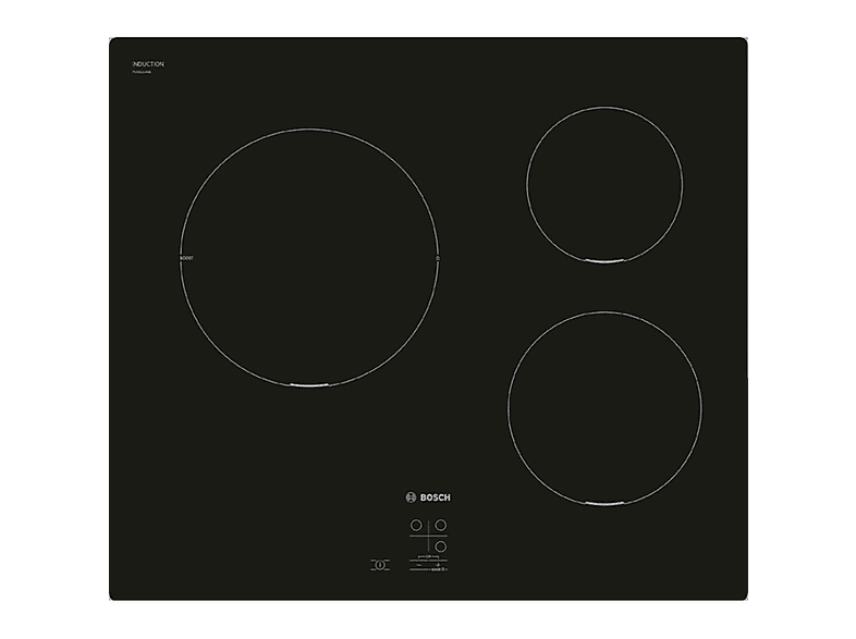 BOSCH PUC611AA5E — Placa de inducción, 592 mm, Negro, 3 zonas