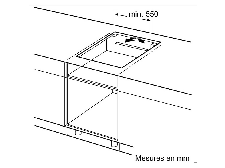 BOSCH PUC611AA5E — Placa de inducción, 592 mm, Negro, 3 zonas, vista 2