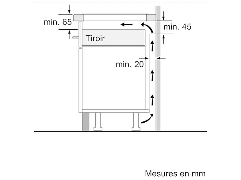 BOSCH PUC611AA5E — Placa de inducción, 592 mm, Negro, 3 zonas, vista 3