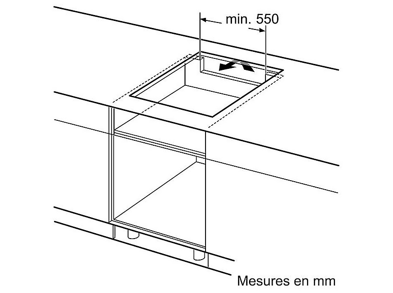 BOSCH PUC611AA5E — Placa de inducción, 592 mm, Negro, 3 zonas, vista 7