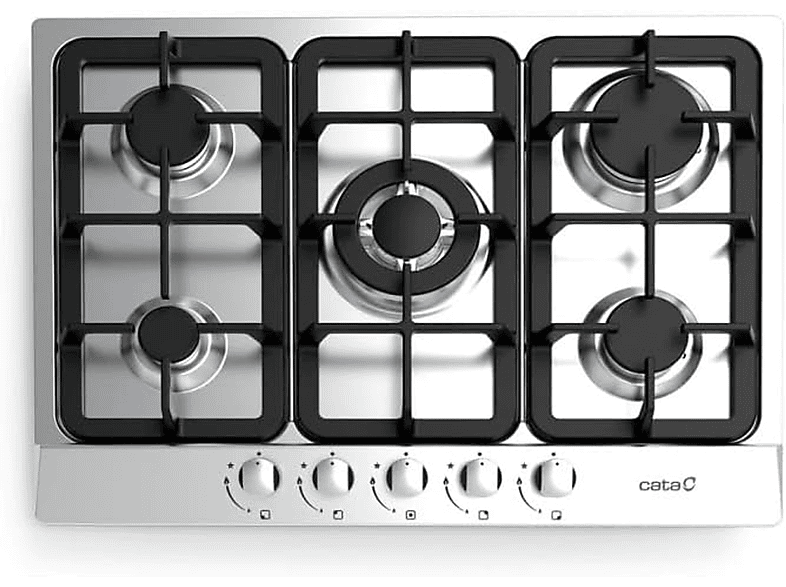 CATA 3CFI-3GLSPA — Placa de gas, 680 mm, Negro, 3 zonas, Gas Natural