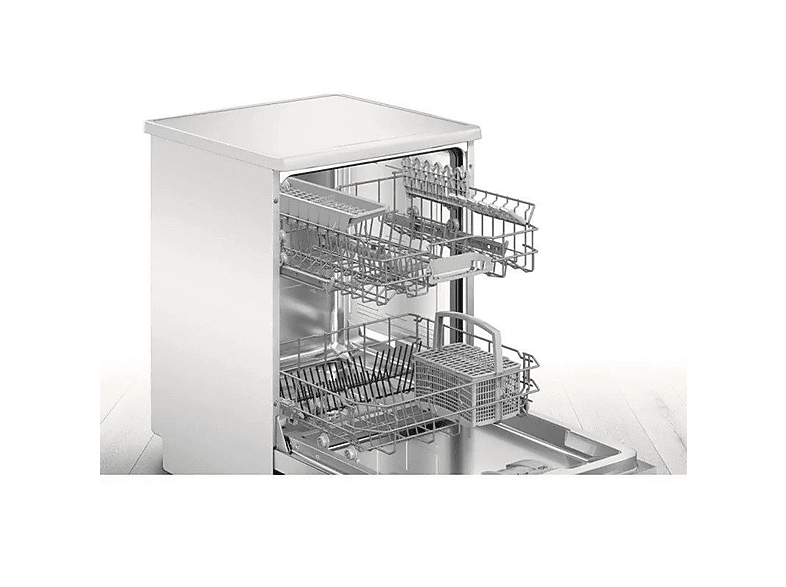 BOSCH SMS2HKW04E 13 juegos Acero Inoxidable — Lavavajillas libre instalación 60 cm, 13 servicios, 6 programas, 600 mm, White, vista 4