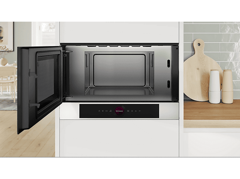 BOSCH BFL7221W1 — Microondas, 1,220 W, White, 5 niveles potencia, 21 l, vista 3