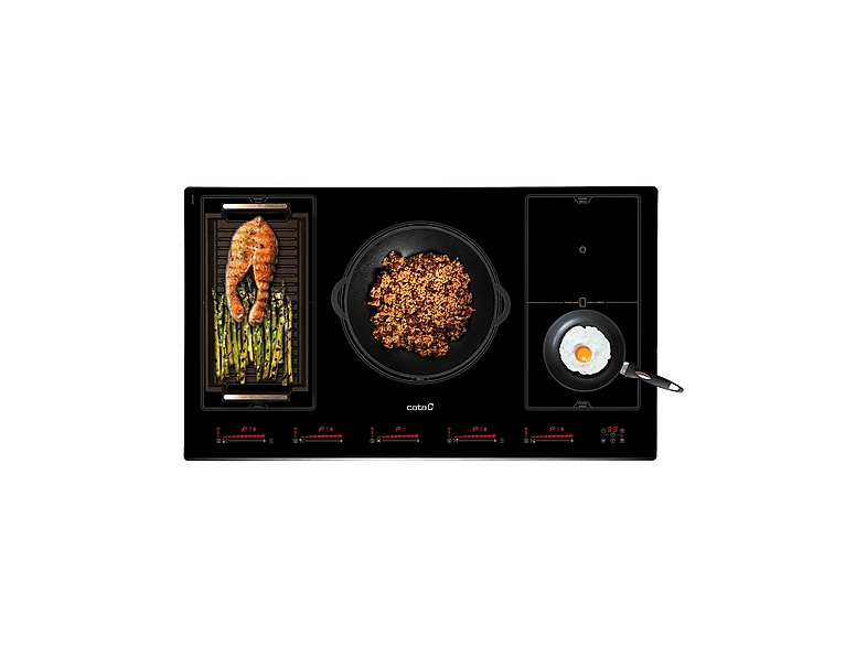 CATA 08024402 — Placa de inducción, 900 mm, 5 zonas, Negro., vista 5