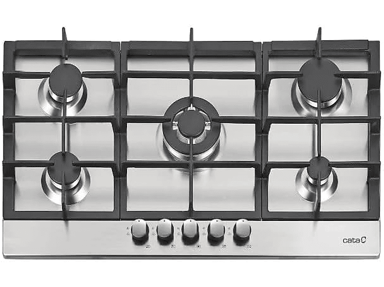CATA LGI 9041 X — Placa de gas, 680 mm, Inox, 5 zonas, Gas Natural