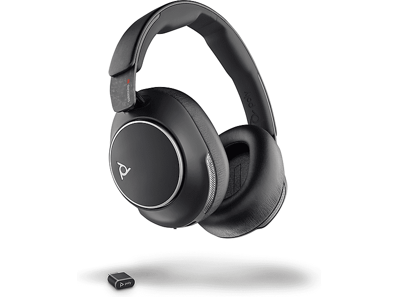 POLY — Auriculares de oficina, Circumaurales, Bluetooth, Black, 8G7T9AA POLY