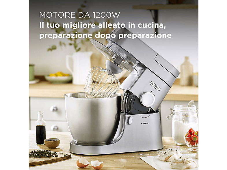 KENWOOD KVL4110S — Robot amasador, 1200 W, Plata, 6,7 l, vista 6
