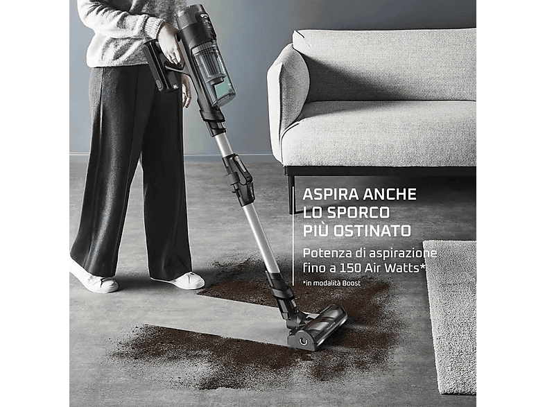 ROWENTA RH9A32WO — Aspirador escoba, 350 W, Potencia de succión 150 W, Aluminio, Verde, vista 4