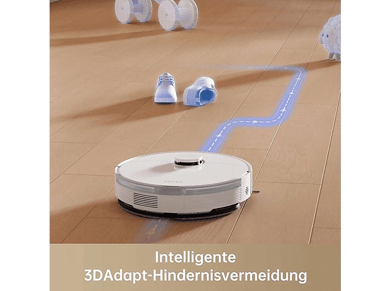 DREAME Mova S10 — Robot aspirador, 15 W, Blanco, 2 en 1 (Aspira y Friega), 5.000 Pa, vista 2