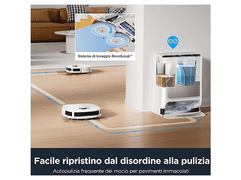 EUREKA J12 Ultra-EU-VD — Robot aspirador, 65 W, Negro, Depósito 3 l, Autonomía 2 h y 30 min, vista 3