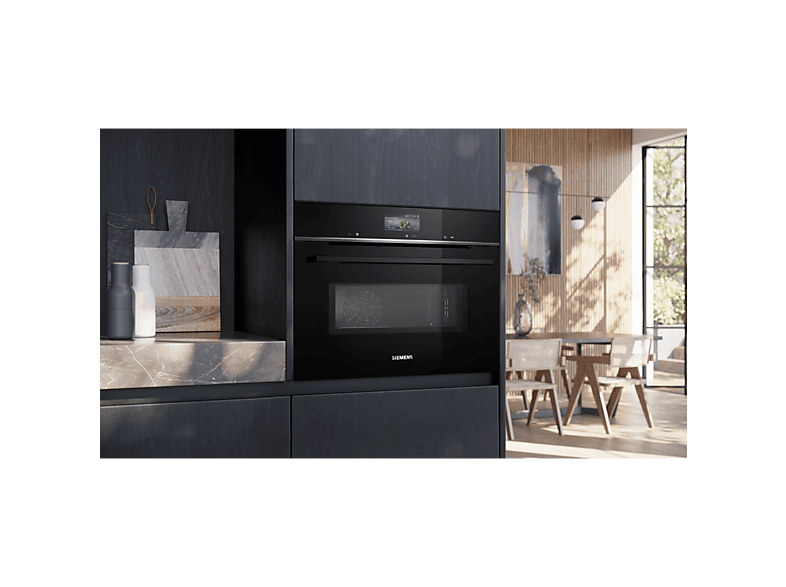 SIEMENS CM776GKB1 — Horno microondas, Integrable, Pirolítico, 59,4 cm, Negro, vista 7