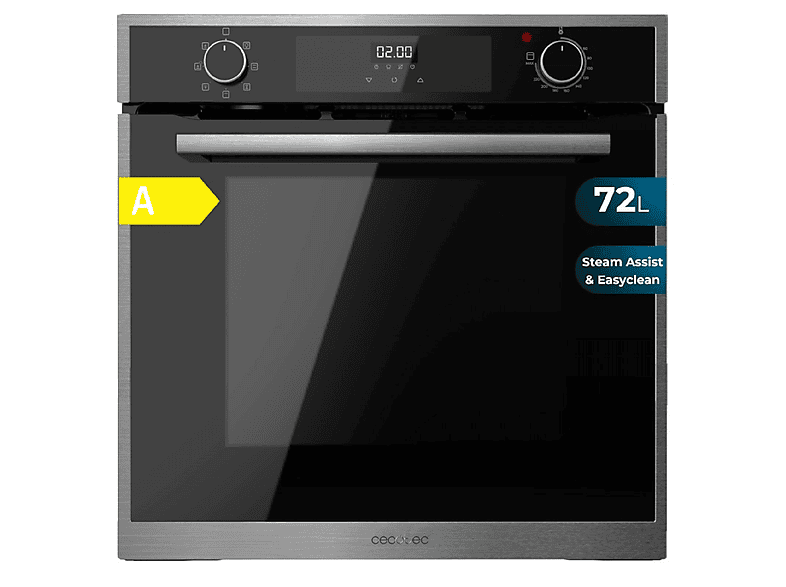 CECOTEC Bolero Hexa M226000 Edge A — Horno multifunción, Hidrolítica, 57,9 cm, Plateado, Montaje en Pared