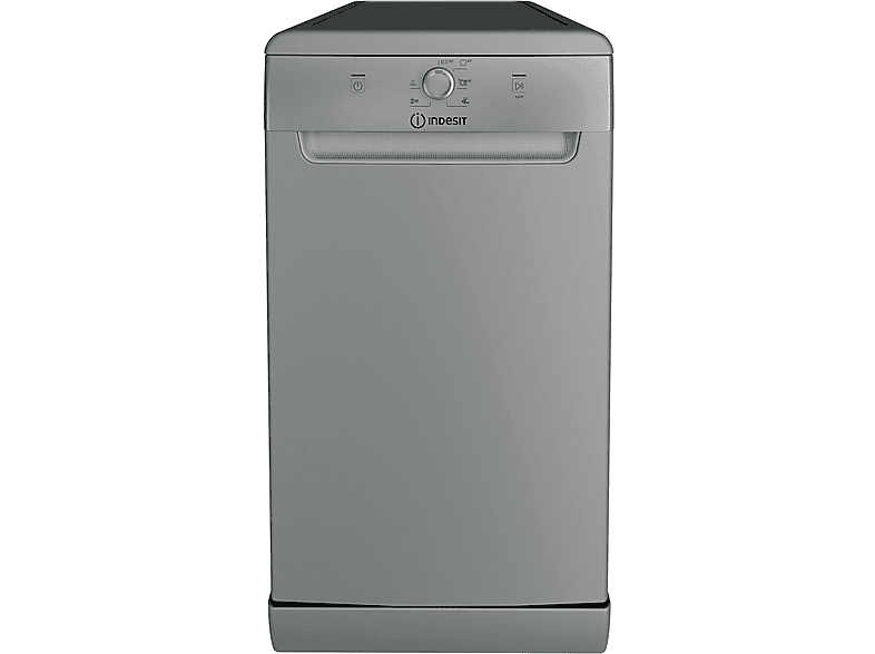 INDESIT DF9E 1B10 S — Lavavajillas libre instalación 45 cm, 9 servicios, 5 programas, 45 cm, Plata
