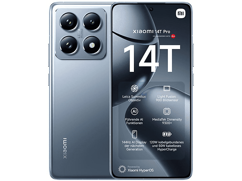 XIAOMI 14T PRO 6.67P/5G/8N/12+512GB/BL — Smartphone, 12 GB RAM, 5,000 mAh, Azul Titanio, Móvil Android