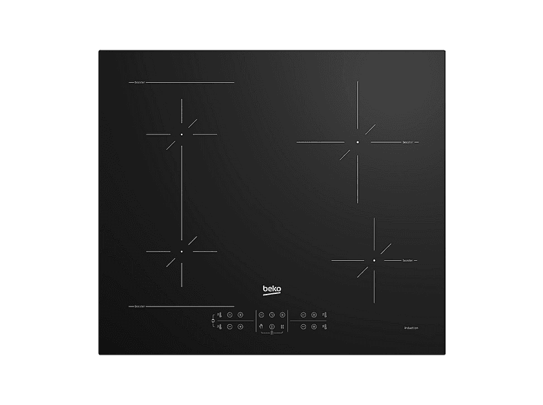 BEKO HII64200SFMT — Placa inducción, 0 W, 59 cm, Negro, 4 zonas