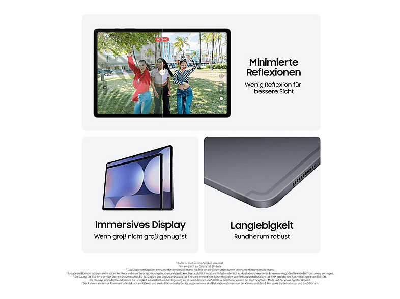 SAMSUNG SM-X920NZAPEUB — Tablet, 512 GB, Steel, 12 GB RAM, 14,6" WQXGA+, vista 8