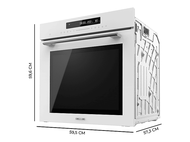 CECOTEC Bolero Hexa SM406000 Glass White A+ — Horno multifunción, 65 cm, Blanco, 72 l, vista 6