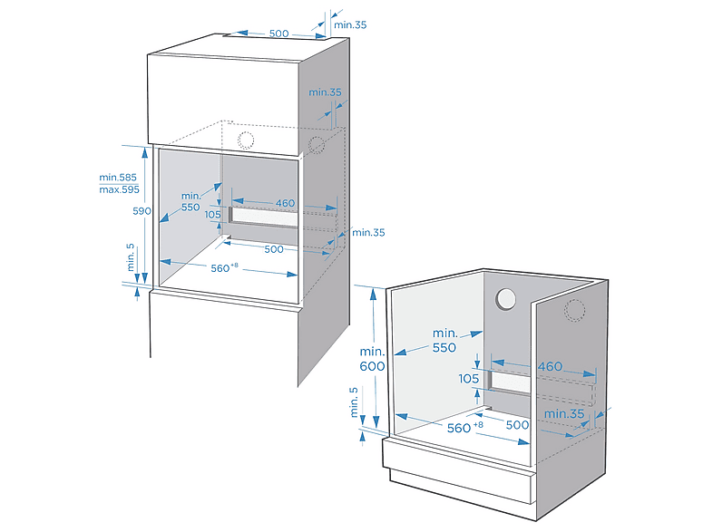 CECOTEC Bolero Hexa SM406000 Glass White A+ — Horno multifunción, 65 cm, Blanco, 72 l, vista 7