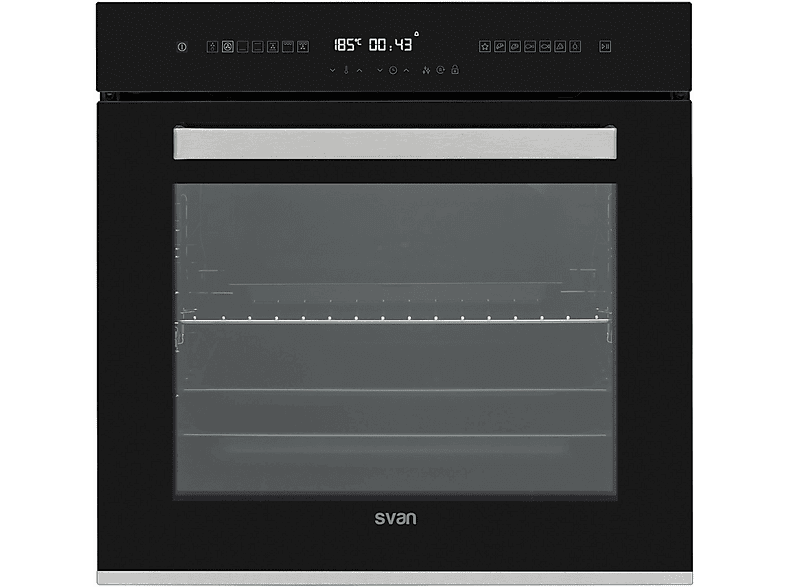 SVAN SVH385X — Horno multifunción, 59,5 cm, Negro, Integrado + Libre instalación, 78 l