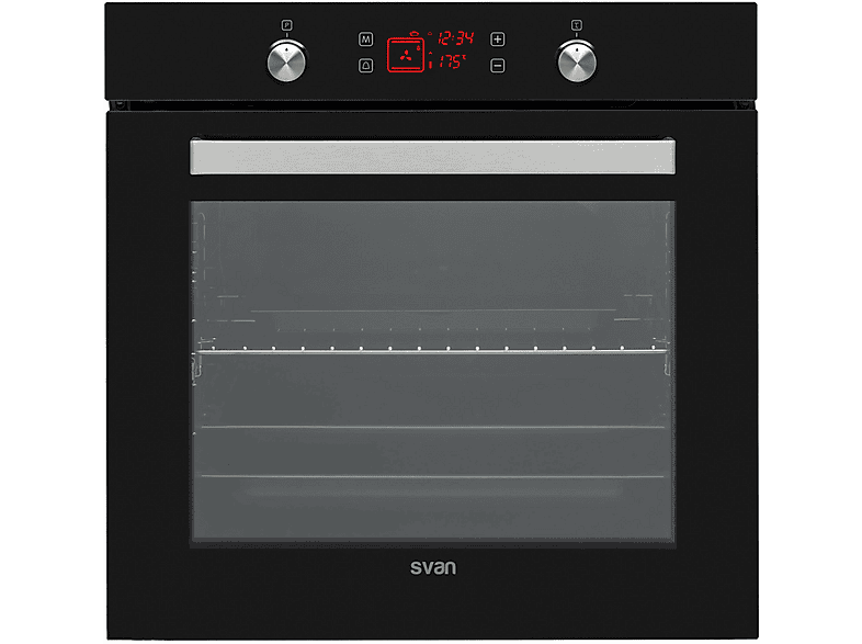 SVAN SVH375N — Horno multifunción, 59,5 cm, Negro, Integrado + Libre instalación, 78 l