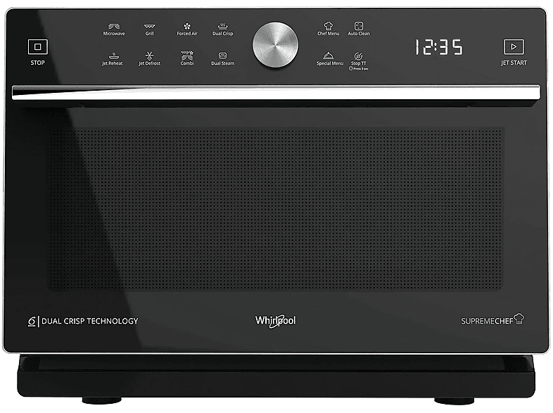 WHIRLPOOL MWSC933SB — Microondas combinado, 2000 W, Bicolor, 7 potencia, 33 l