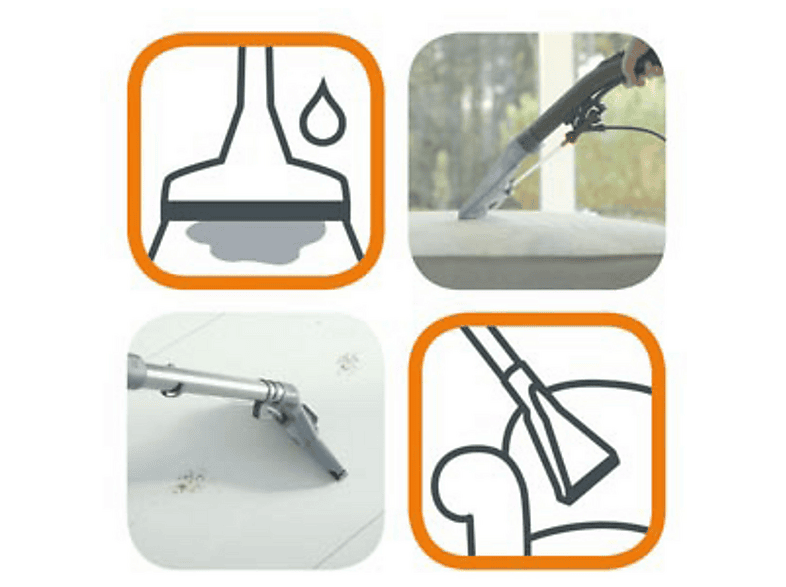 THOMAS 788119 — Aspirador con bolsa, 1400 W, Potencia de succión 1400 W, Naranja, Depósito 6 l, vista 3
