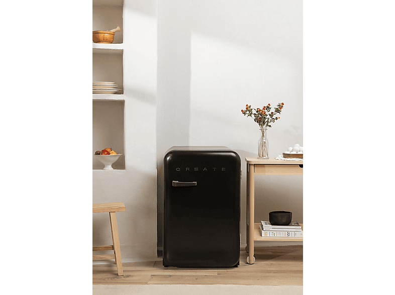 CREATE FRIDGE RETRO 107L — Nevera pequeña, Altura 88 cm, Negro (ref. 147605079), vista 4