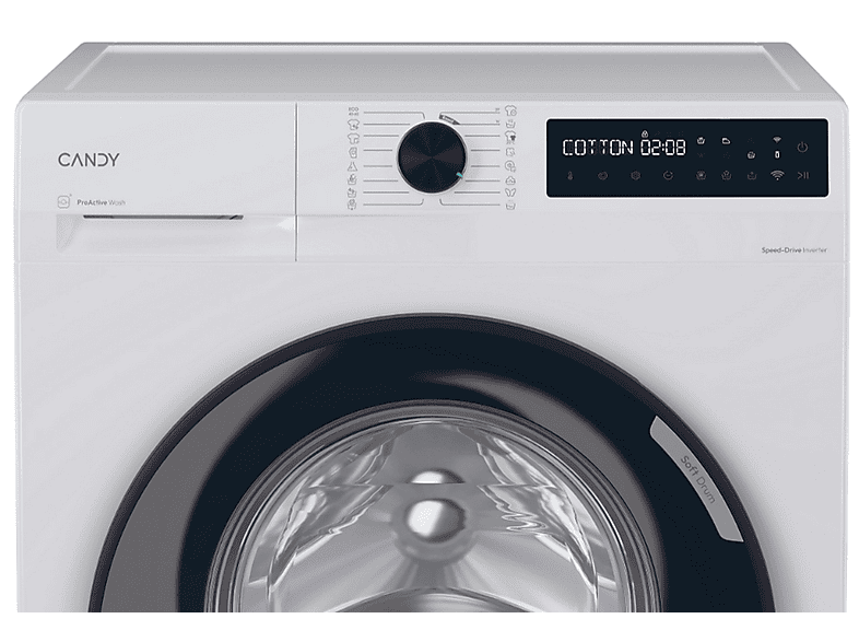 CANDY BR 48B6-S — Lavadora carga frontal, 8 kg, 16 programas, Blanco, 1400 rpm, vista 2
