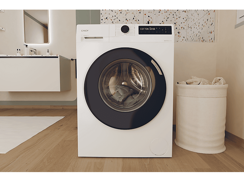 CANDY BR 48B6-S — Lavadora carga frontal, 8 kg, 16 programas, Blanco, 1400 rpm, vista 9