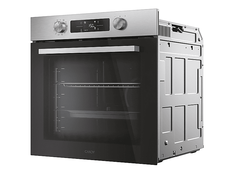 CANDY CA6 N3B3HTX — Horno eléctrico, Hidrolítica, 595 mm, 78 l, Acero inoxidable / Negro, vista 3