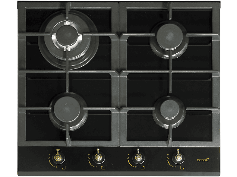 CATA RCI 631 BK — Placa de gas, 584 mm, Cristal, 3 zonas, vista 2