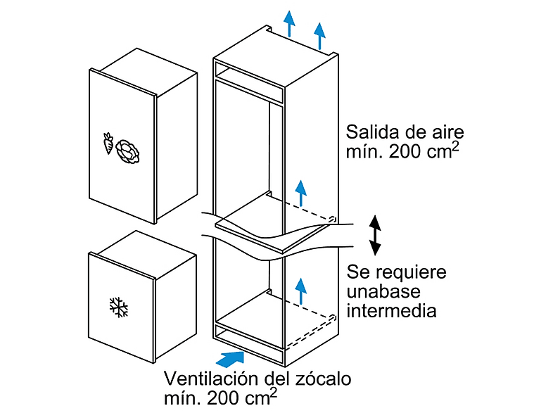 BOSCH GIV11AFE0 — Congelador bajo encimera, 71.2 cm, Blanco, 72 l, Low Frost, vista 7