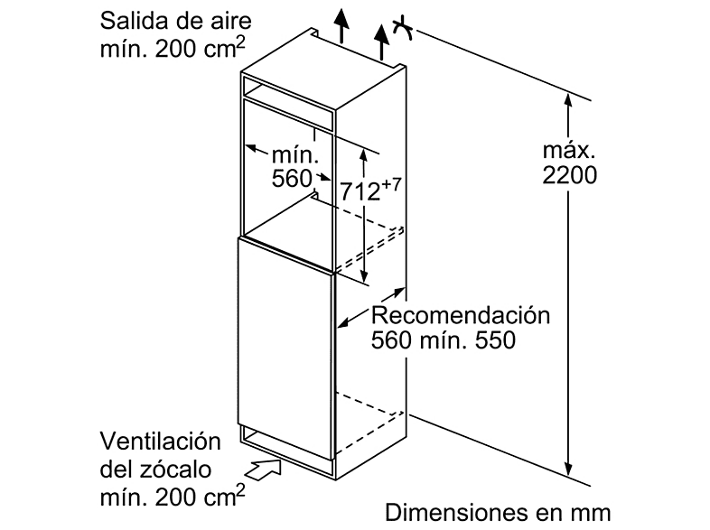 BOSCH GIV11AFE0 — Congelador bajo encimera, 71.2 cm, Blanco, 72 l, Low Frost, vista 8