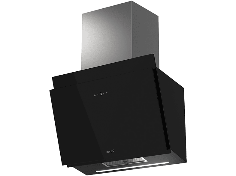 CATA THALASSA PRO 600GBK /G — Campana decorativa, 6 velocidades, 842 m³/h, 600 mm, Negro