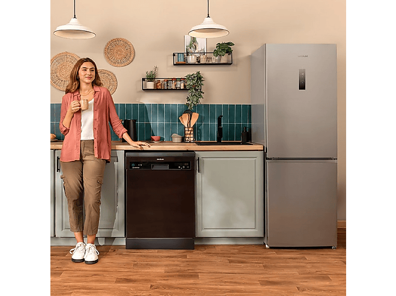 CECOTEC Bolero CoolMarket Combi 290 Inox — Frigorífico combi, Altura 1850 mm, Plateado, No Frost, Capacidad 290 l, vista 2